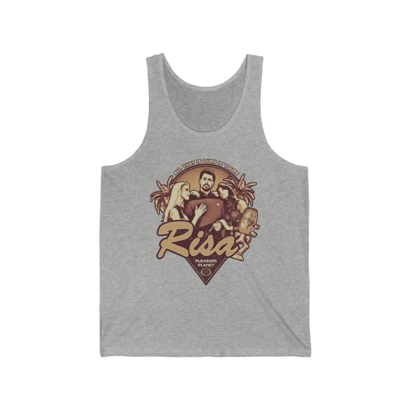 Welcome to Risa Pleasure Planet Unisex Jersey Tank Top