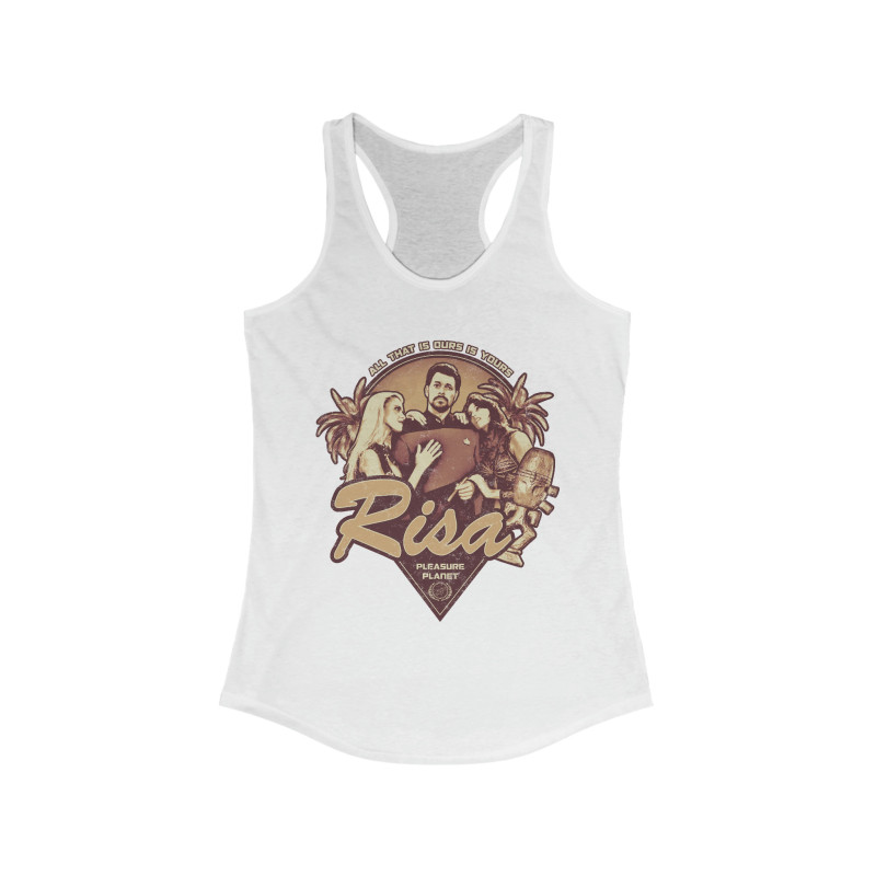 Welcome To Risa Pleasure Planet Women's Racerback Workout Tank Top