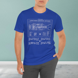 Red Dwarf Ship Schematic Blueprint T-Shirt