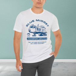 Blue Midget Transport Shuttle Spaceship T-Shirt