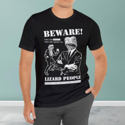 Beware of Lizard People - Reptilian Conspiracy Theory Unisex T-Shirt